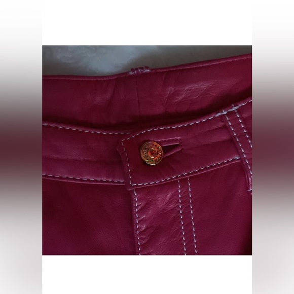 NWT Ralph Lauren purple Label Leather Pink pants Size 4 - Picture 10 of 14